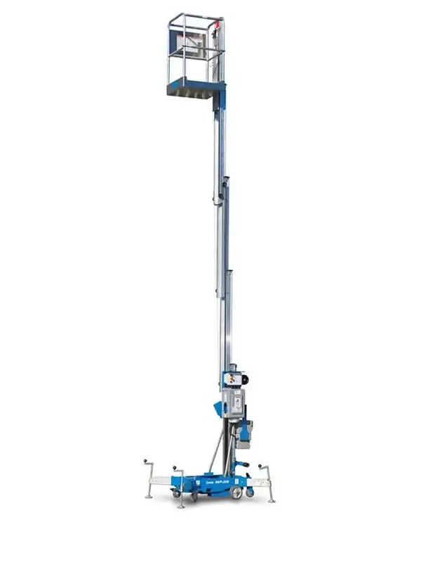 Genie AWP Super Series vertical lift on white