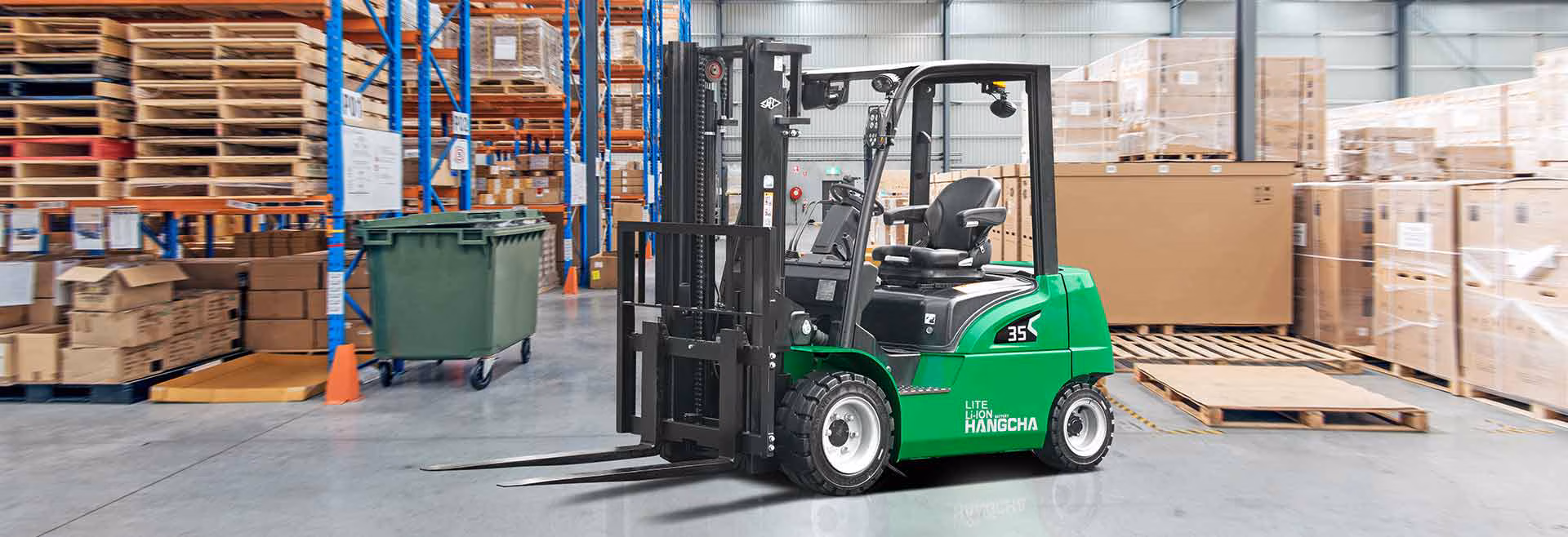 Hangcha electric forklift for zero-emission warehouse hire in Geelong